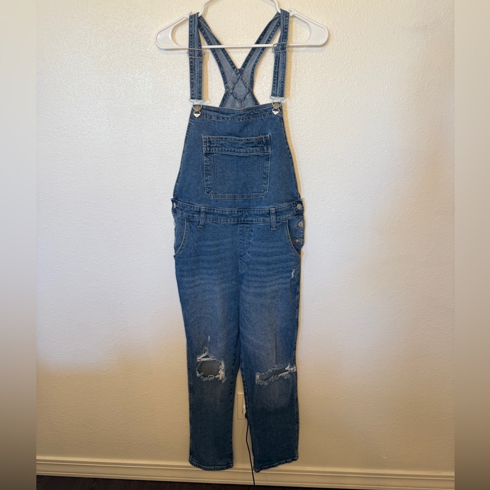 Celebrity Pink Light Blue Denim Overalls